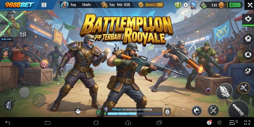 Tangkapan layar menampilkan pertarungan intens di arena 988BET.