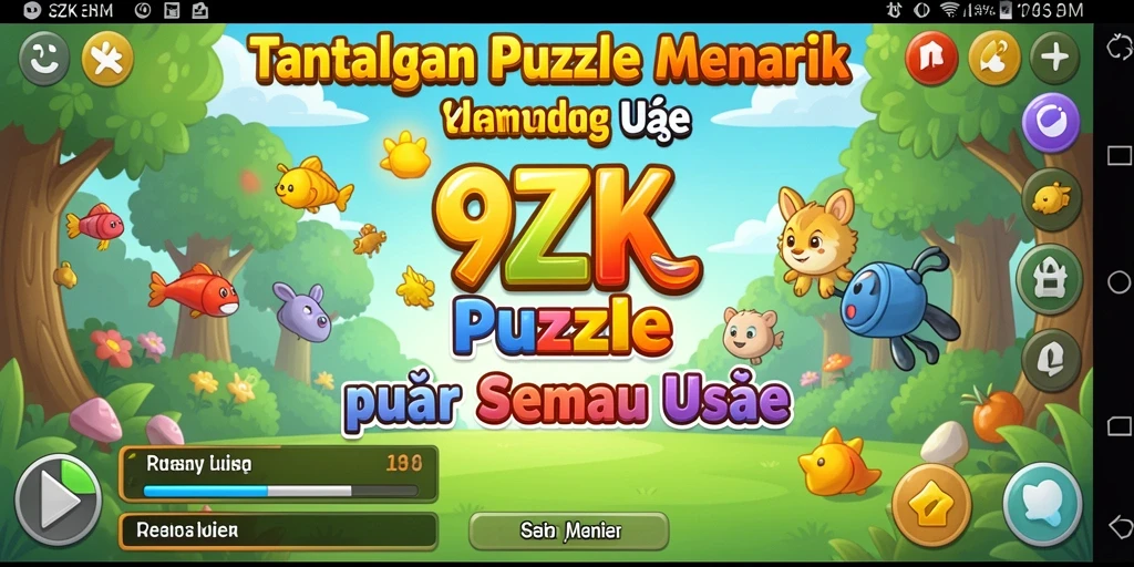 Screenshot gameplay <strong>9ZK</strong> yang menunjukkan tingkat kesulitan puzzle.