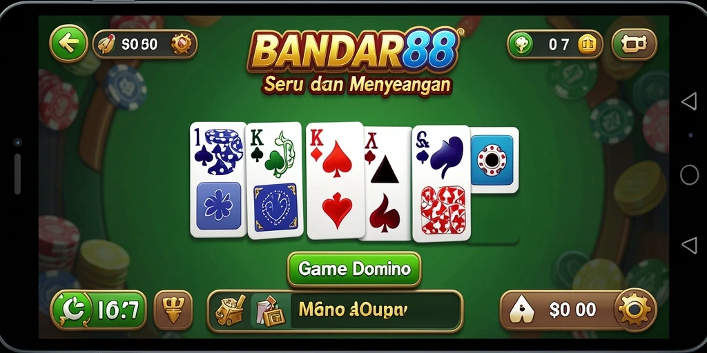 Tampilan gameplay seru dalam BANDAR88 Domino.