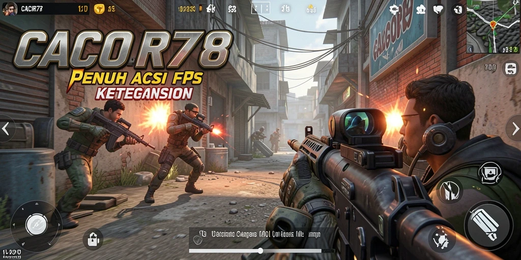 Screenshot menunjukkan aksi mendebarkan dalam gameplay CACOR78.