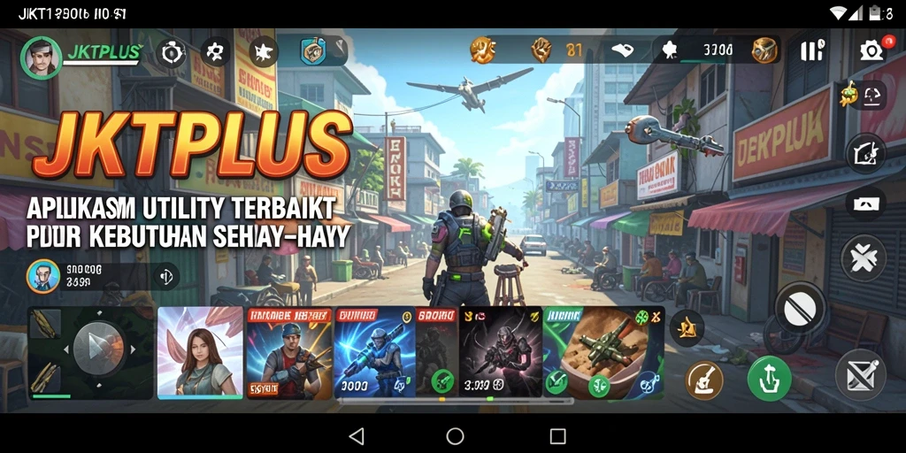 Tampilan aplikasi JKTPLUS yang modern dan intuitif untuk pengguna.