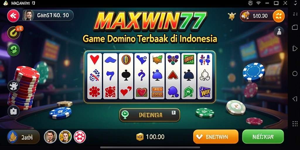 Tampilan gameplay Domino yang seru dan menarik di MAXWIN77.