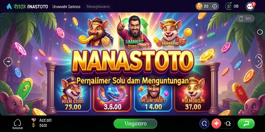 Tampilan menarik dari gameplay slot NANASTOTO dengan grafis yang memukau.