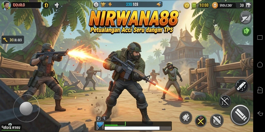 Screenshot gameplay NIRWANA88 yang menampilkan aksi pertempuran seru.