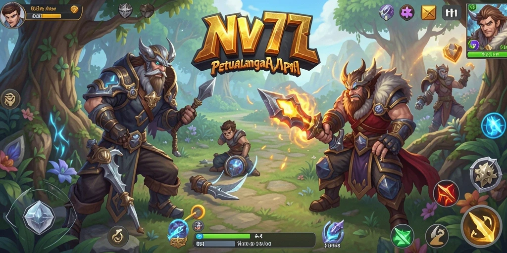 Screenshot NV77 menampilkan aksi seru dalam dunia RPG.