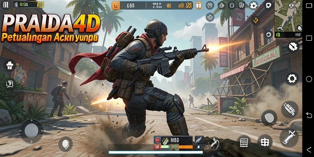 Tampilan seru gameplay ARPG PRADA4D dengan aksi intens.