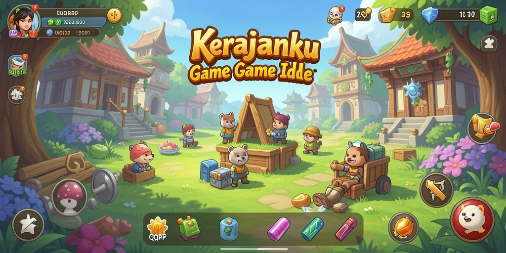 Tangkap momen seru gameplay QQRP dengan karakter dan pembangunan kerajaan.