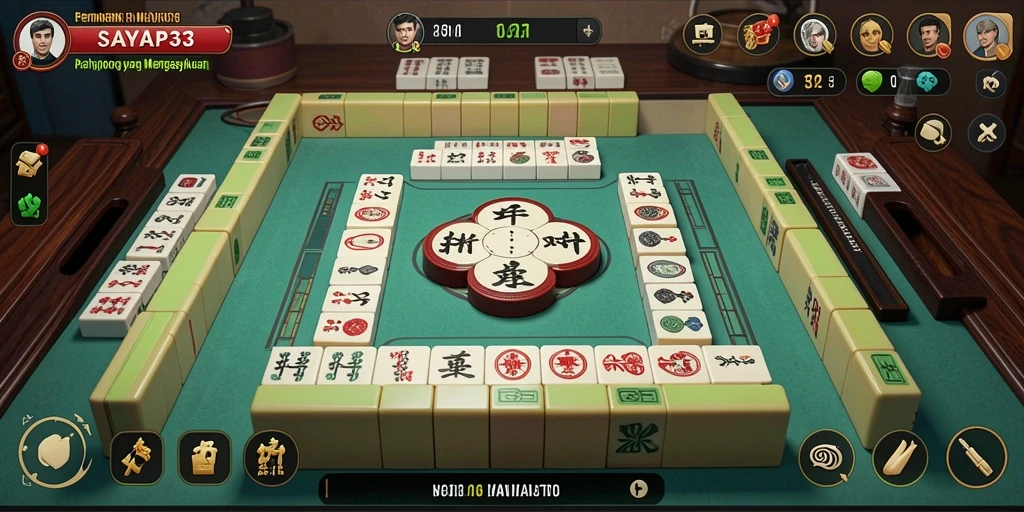 Tampilan gameplay Mahjong yang menarik di SAYAP33.